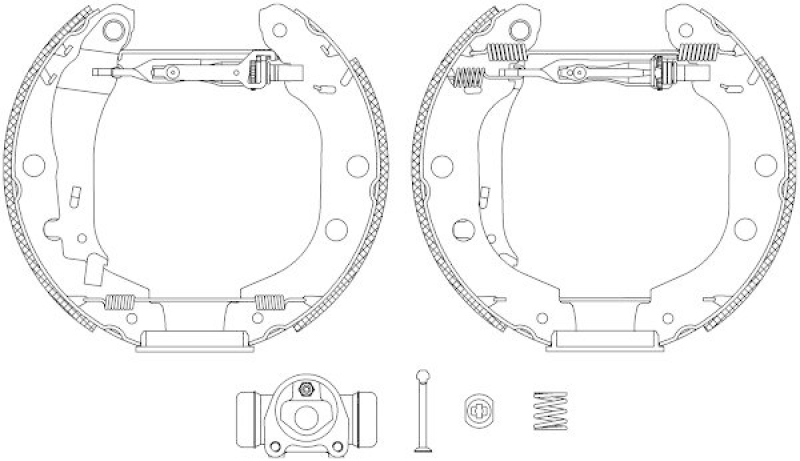 HELLA 8DB 355 004-671 Bremsbackensatz für RENAULT/NISSAN