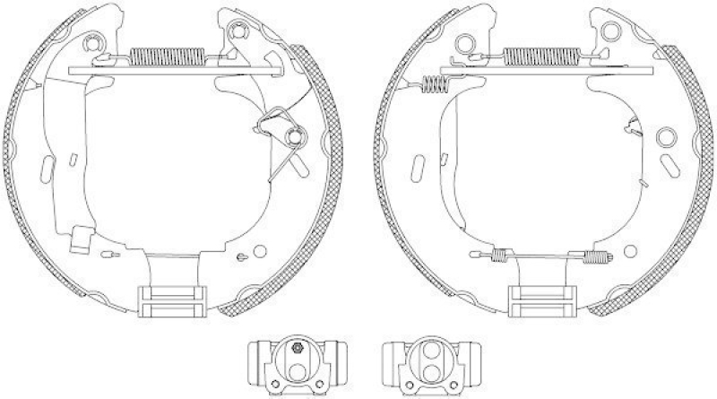 HELLA 8DB 355 004-681 Bremsbackensatz R1035