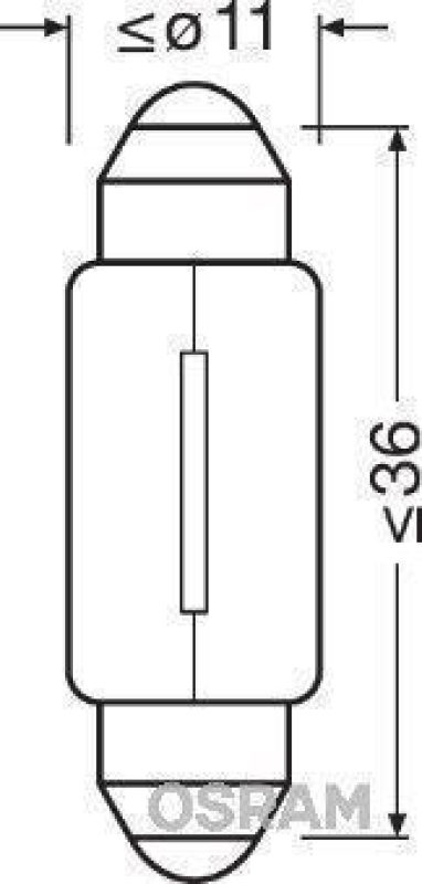 OSRAM 6423 Glühbirne Innenraumleuchte 24V 5W