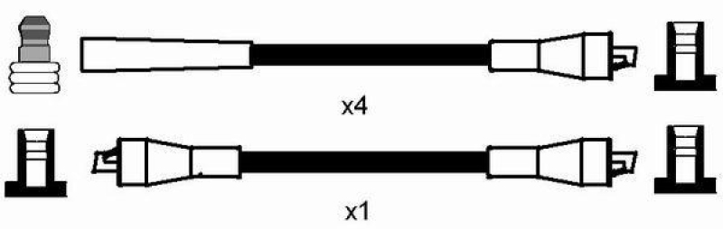 NGK 7104 Zündleitungssatz RC-LD302 |Zündkabel