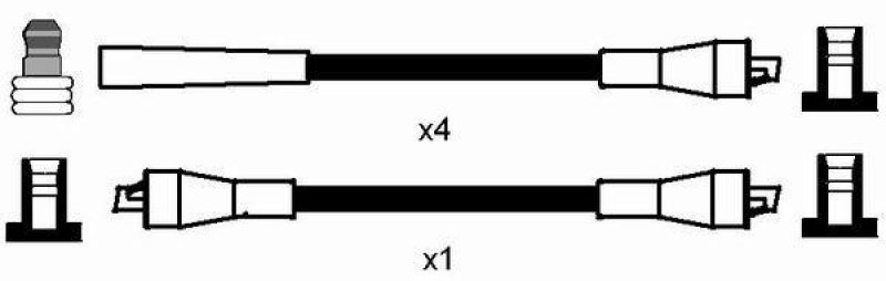 NGK 7104 Zündleitungssatz RC-LD302 |Zündkabel