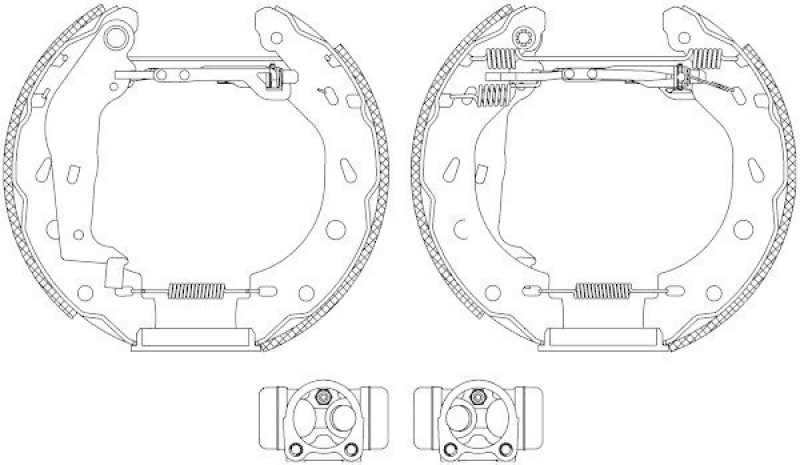 HELLA 8DB 355 004-801 Bremsbackensatz R1165