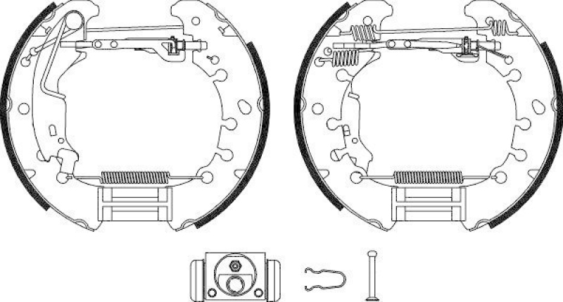 HELLA 8DB 355 004-881 Bremsbackensatz R1205