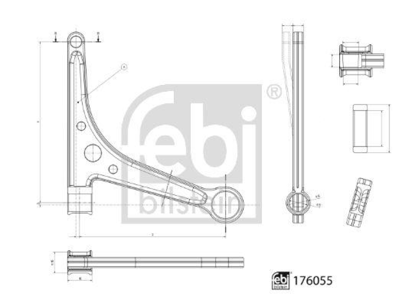 FEBI BILSTEIN 176055 Querlenker mit Lagern und Gelenk für Peugeot