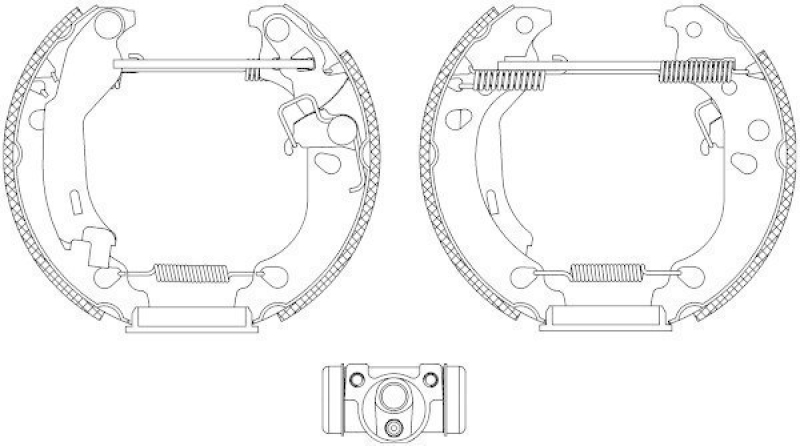 HELLA 8DB 355 004-891 Bremsbackensatz R1210