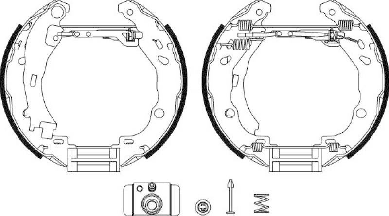 HELLA 8DB 355 004-911 Bremsbackensatz für LANCIA