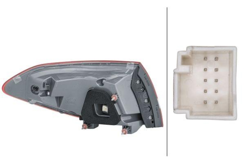 HELLA 2SD 354 875-121 Heckleuchte rechts LED MB