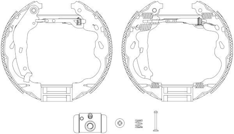 HELLA 8DB 355 004-991 Bremsbackensatz R1285