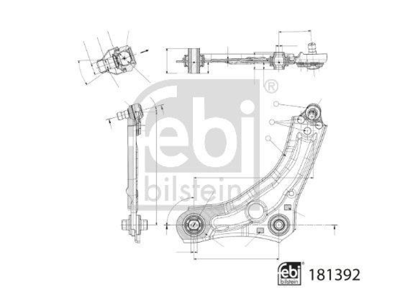 FEBI BILSTEIN 181392 Querlenker mit Lagern und Gelenk für Renault