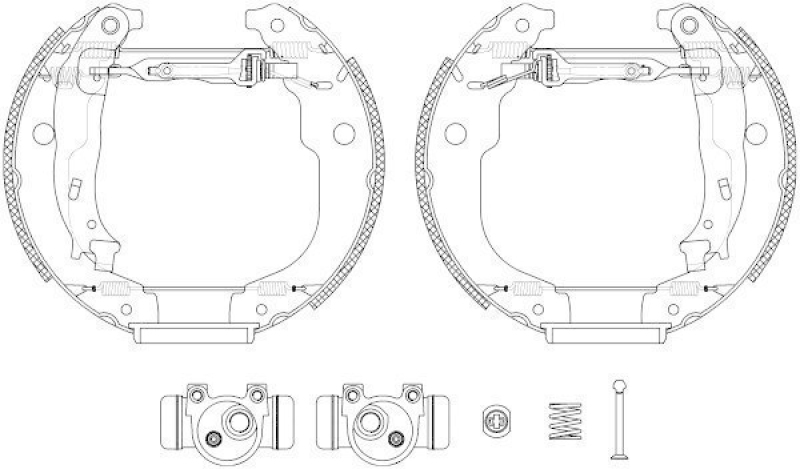 HELLA 8DB 355 005-001 Bremsbackensatz R1290