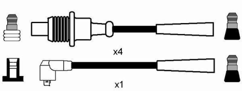 NGK 7176 Zündleitungssatz RC-PG615 |Zündkabel