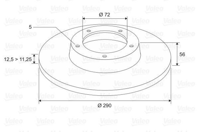 VALEO 197022 Bremsscheibe