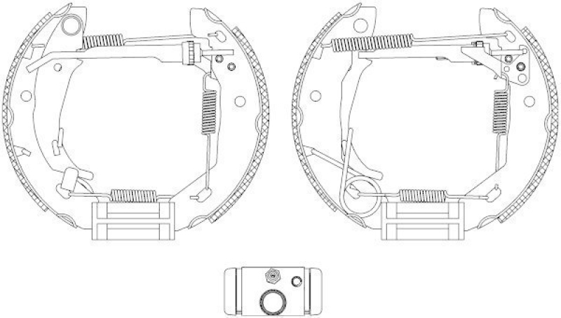 HELLA 8DB 355 005-061 Bremsbackensatz R1296