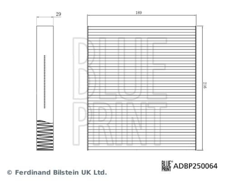 BLUE PRINT ADBP250064 Innenraumfilter für Isuzu