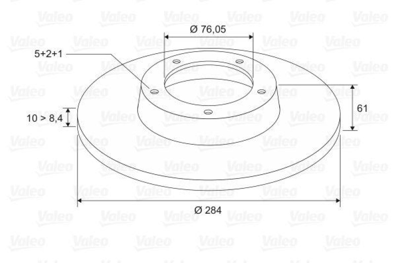 VALEO 197027 Bremsscheibe