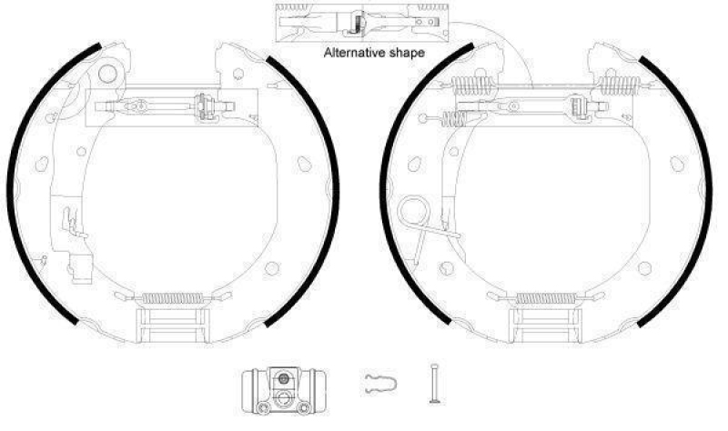 HELLA 8DB 355 005-091 Bremsbackensatz R1299