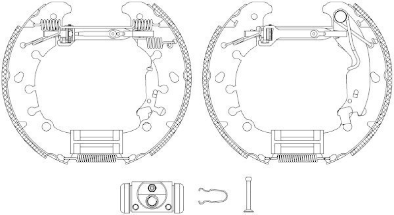 HELLA 8DB 355 005-181 Bremsbackensatz R1309