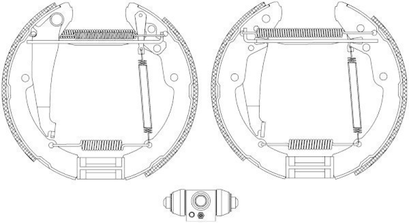 HELLA 8DB 355 005-251 Bremsbackensatz R1316