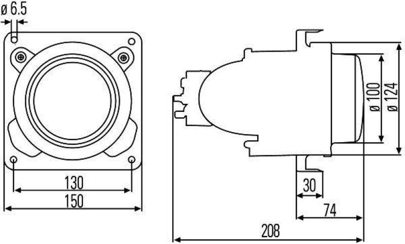 HELLA 1BL 007 834-007 Einsatz-Heckscheinwerfer Halogen