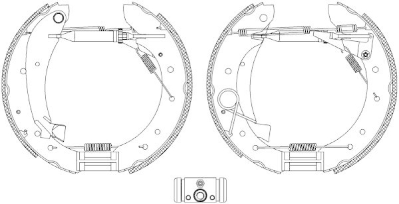 HELLA 8DB 355 005-281 Bremsbackensatz für P.S.A/FIAT