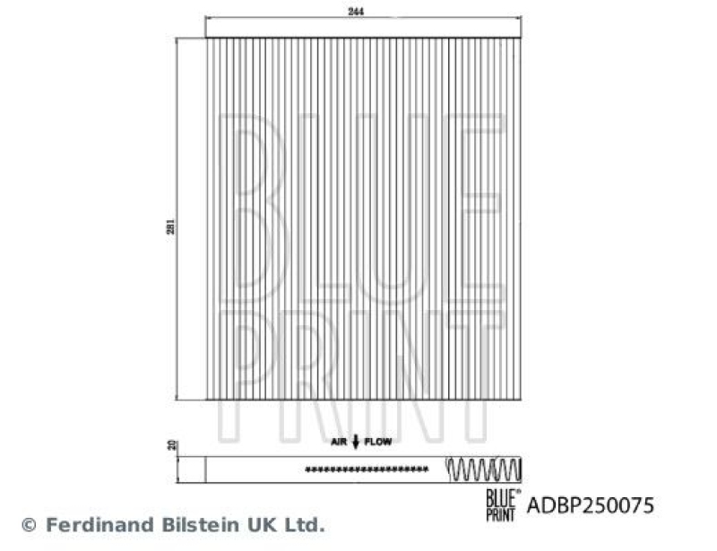 BLUE PRINT ADBP250075 Innenraumfilter für NISSAN