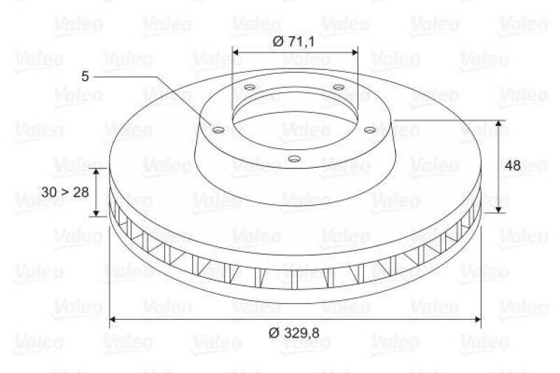 VALEO 197046 Bremsscheibe