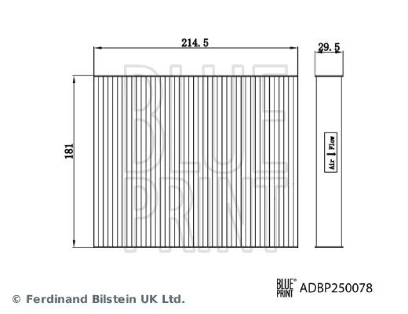 BLUE PRINT ADBP250078 Innenraumfilter für TOYOTA