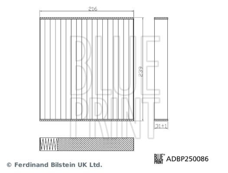 BLUE PRINT ADBP250086 Innenraumfilter für BMW