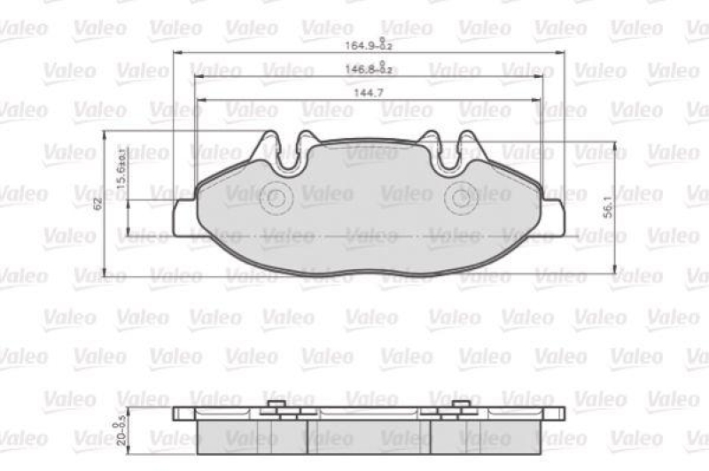 VALEO 872007 LCV Bremsbelagsatz