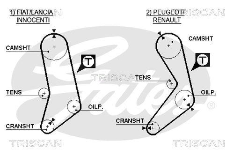 TRISCAN 8645 5033 Zahnriemen für Fiat, Lancia, Peugeot, Ren