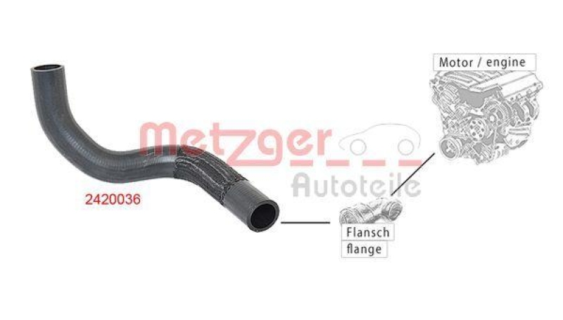 METZGER 2420036 Kühlerschlauch für FORD