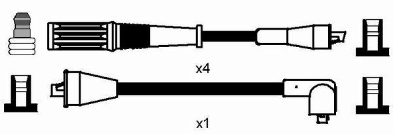 NGK 7291 Zündleitungssatz RC-FT638 |Zündkabel