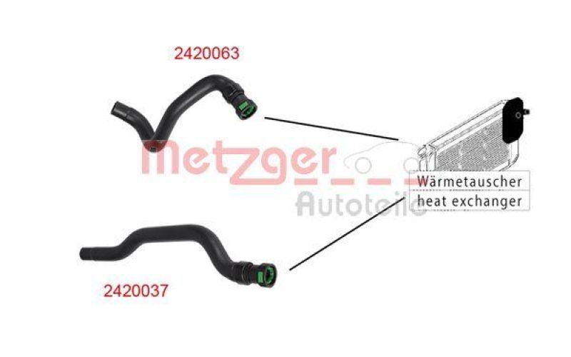 METZGER 2420037 Kühlerschlauch für FORD