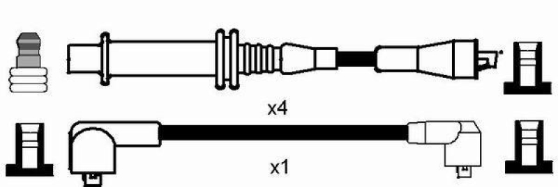 NGK 7294 Zündleitungssatz RC-PG618 |Zündkabel