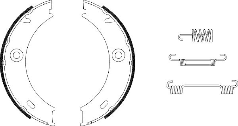 HELLA 8DA 355 050-461 Bremsbackensatz für VW/MB