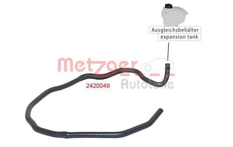 METZGER 2420049 Kühlerschlauch für FORD