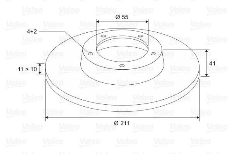 VALEO 197108 Bremsscheibe