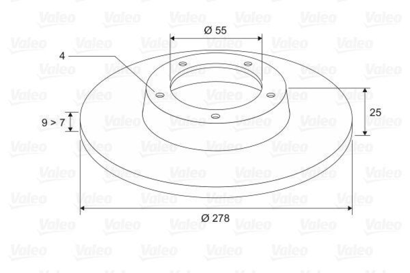 VALEO 197111 Bremsscheibe