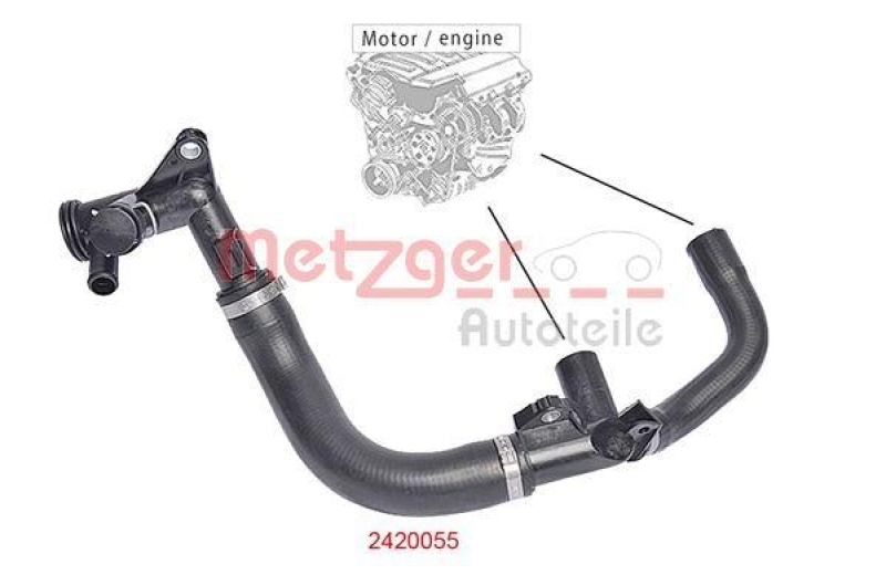 METZGER 2420055 Kühlerschlauch für FORD