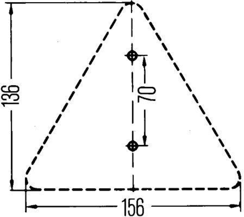 HELLA 8RA 002 020-002 Rückstrahler Dreieck