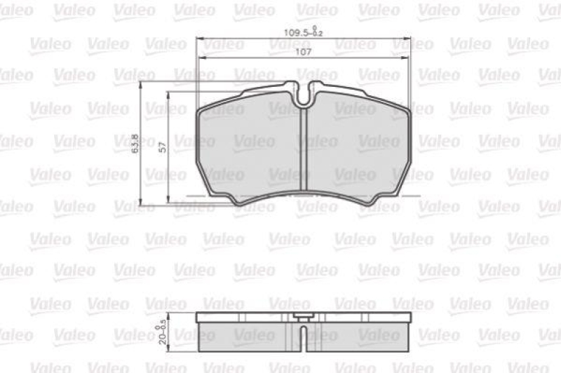 VALEO 872123 LCV Bremsbelagsatz