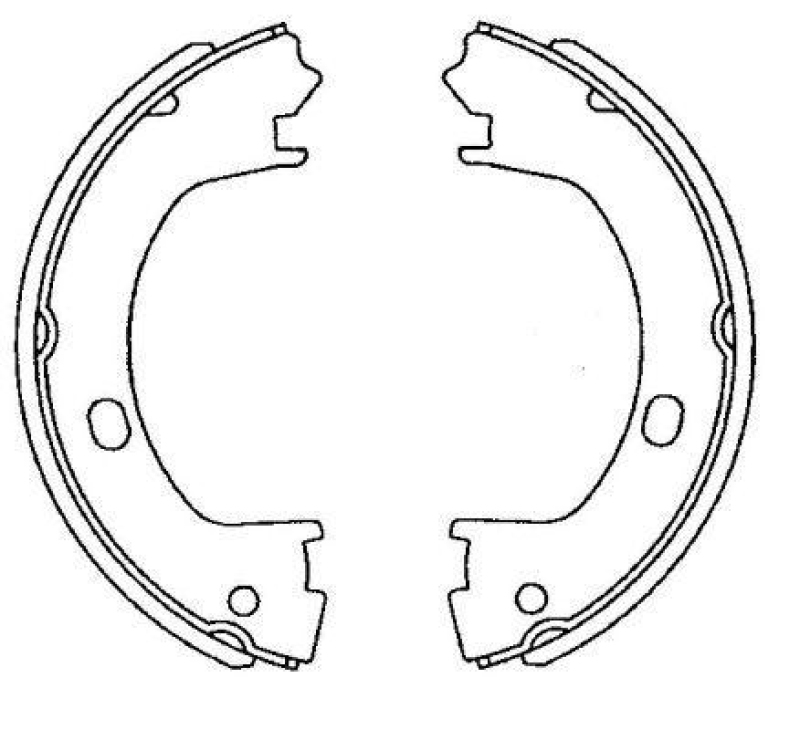 HELLA 8DA 355 050-831 Bremsbackensatz für CHRYSLER