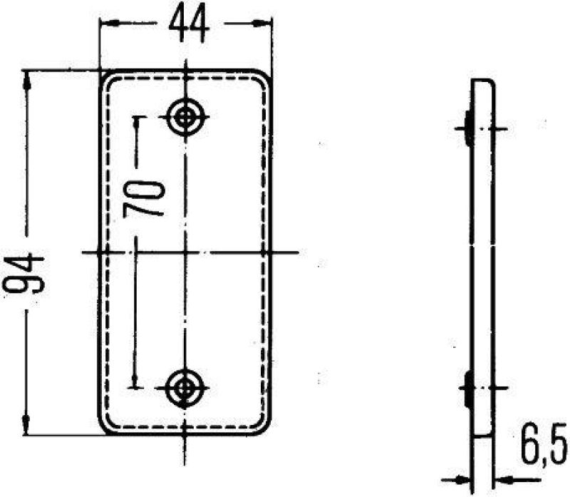 HELLA 8RA 003 326-002 Rückstrahler Rechteck