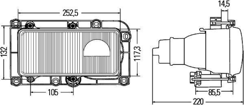 HELLA 1DL 007 872-077 Hauptscheinwerfer links