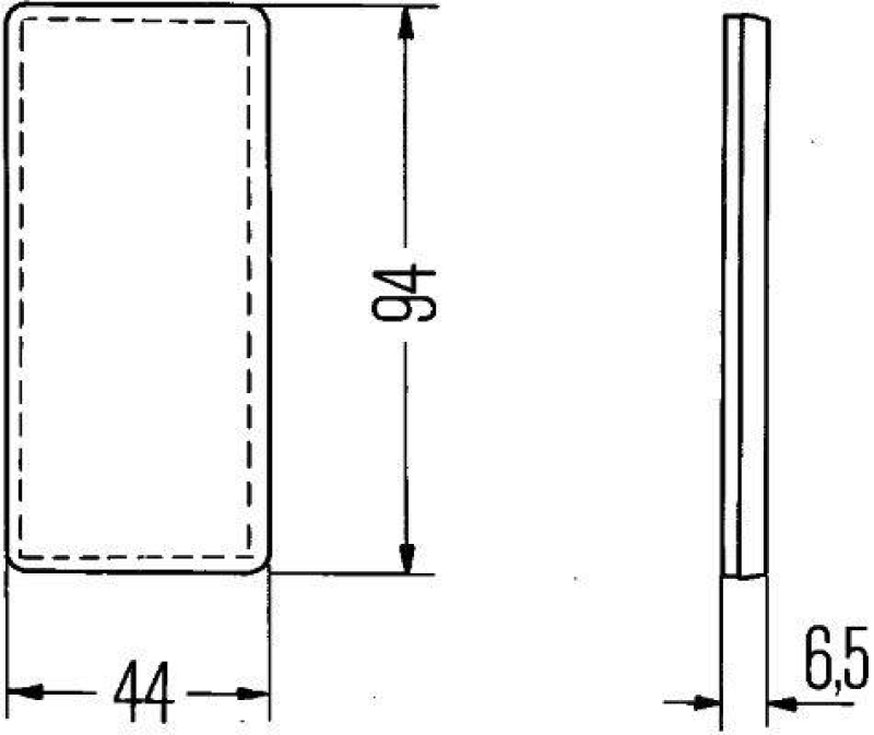 HELLA 8RA 003 326-047 Rückstrahler Rechteck