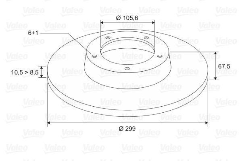 VALEO 197122 Bremsscheibe