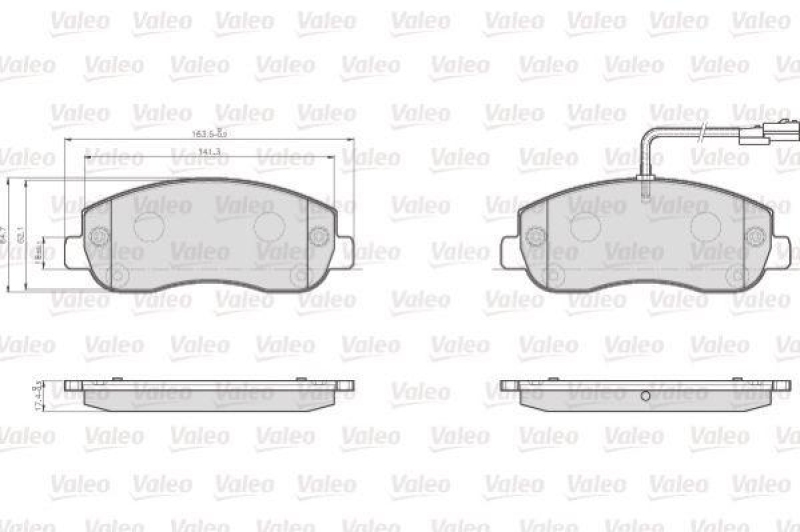 VALEO 872147 LCV Bremsbelagsatz