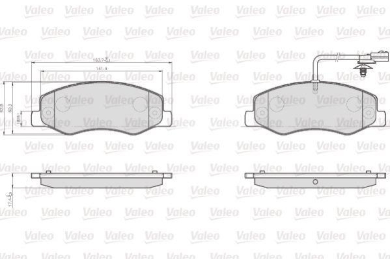 VALEO 872172 LCV Bremsbelagsatz