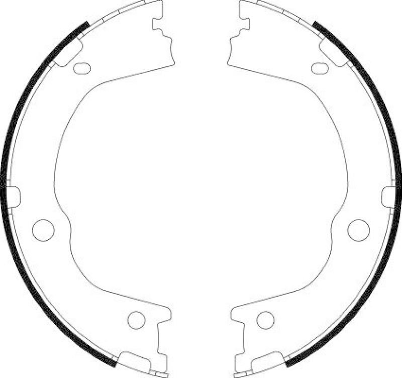 HELLA 8DA 355 050-931 Bremsbackensatz für HYUNDAI SANTA FÉ II (CM)