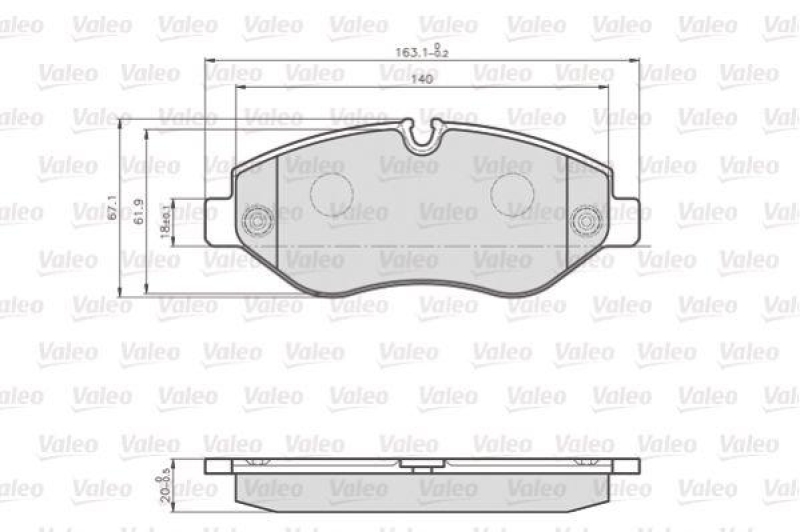 VALEO 872192 LCV Bremsbelagsatz